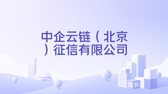中企云链（北京）征信有限公司