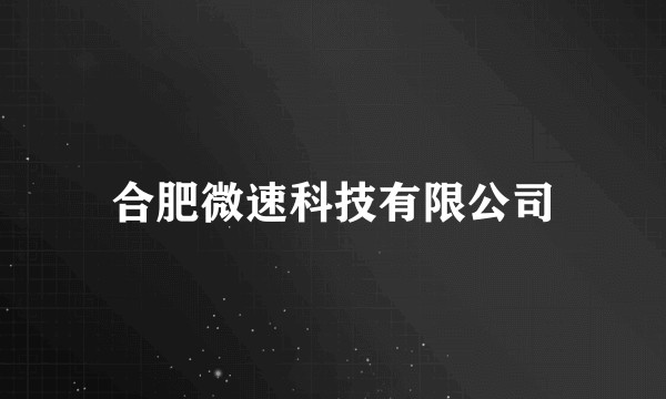 合肥微速科技有限公司