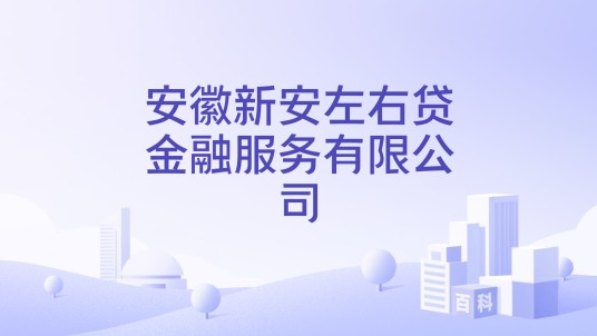 安徽新安左右贷金融服务有限公司