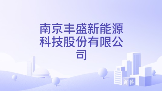 南京丰盛新能源科技股份有限公司
