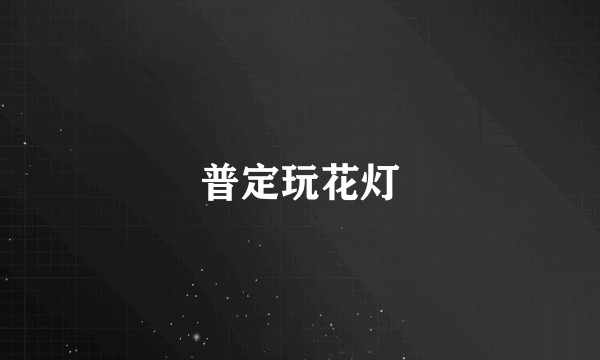 普定玩花灯