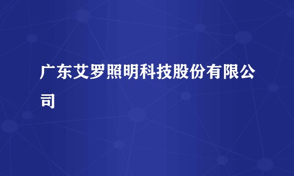 广东艾罗照明科技股份有限公司