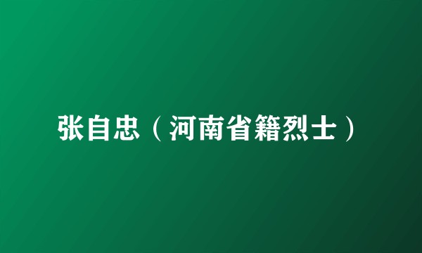 张自忠（河南省籍烈士）