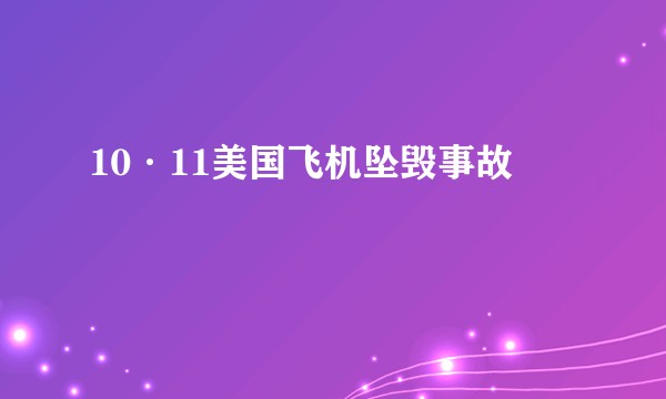 10·11美国飞机坠毁事故