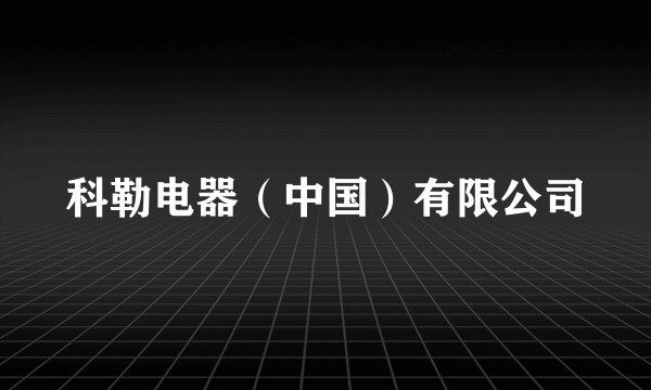 科勒电器（中国）有限公司