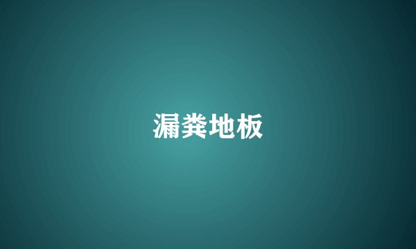 漏粪地板