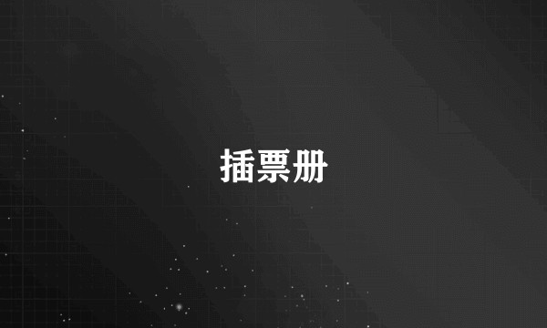 插票册