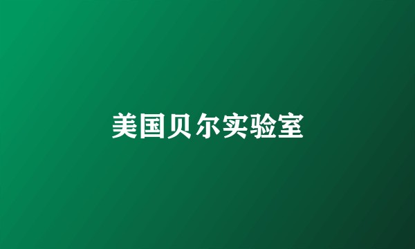 美国贝尔实验室