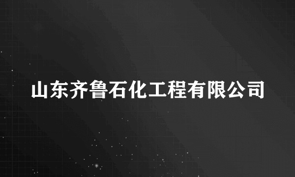 山东齐鲁石化工程有限公司