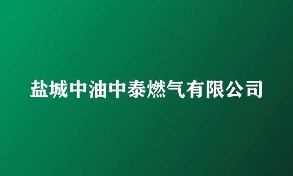盐城中油中泰燃气有限公司