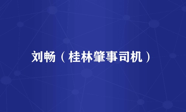 刘畅（桂林肇事司机）