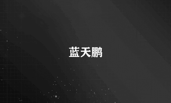 蓝天鹏