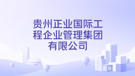 贵州正业国际工程企业管理集团有限公司