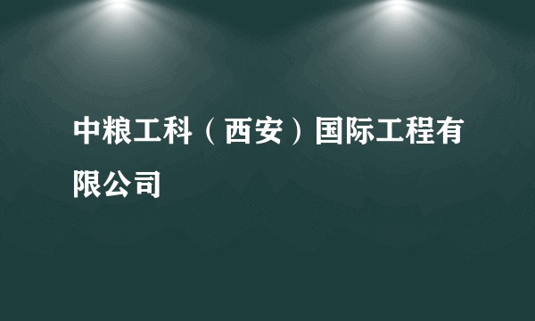 中粮工科（西安）国际工程有限公司