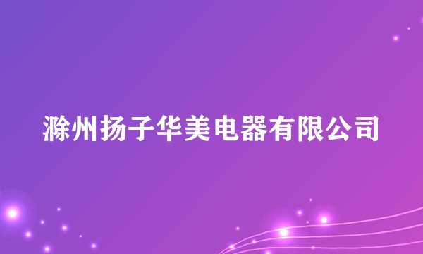 滁州扬子华美电器有限公司
