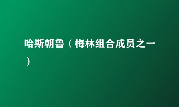哈斯朝鲁（梅林组合成员之一）