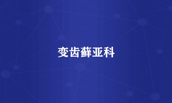 变齿藓亚科