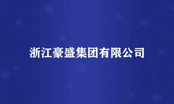浙江豪盛集团有限公司