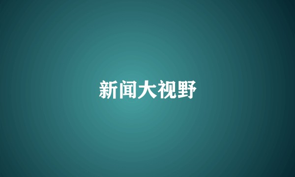 新闻大视野
