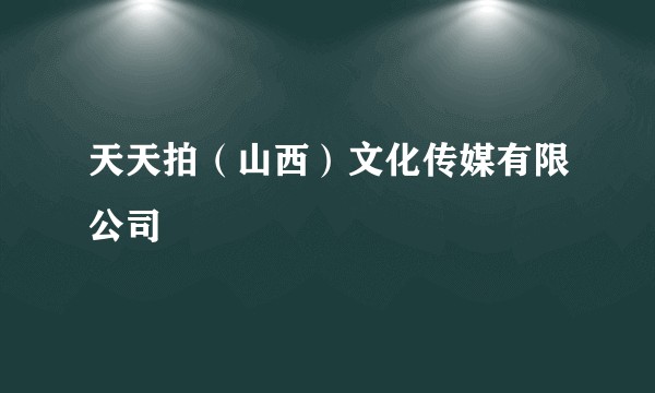 天天拍（山西）文化传媒有限公司