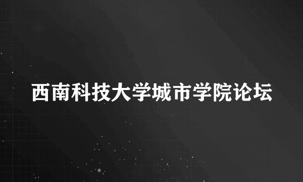 西南科技大学城市学院论坛