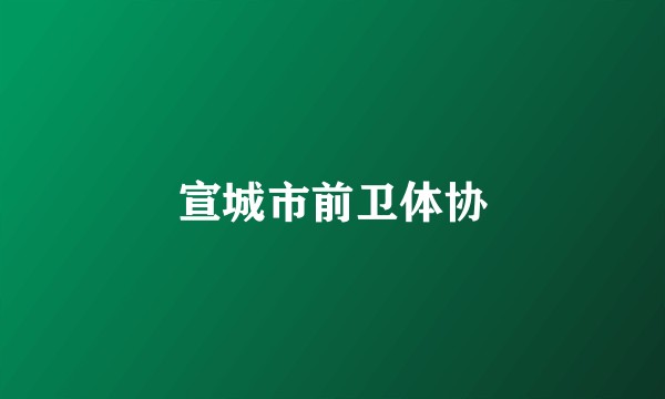 宣城市前卫体协