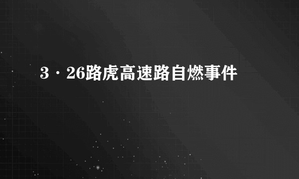 3·26路虎高速路自燃事件