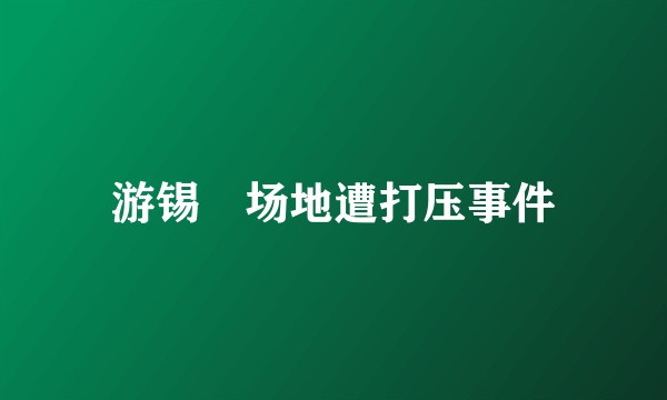 游锡堃场地遭打压事件