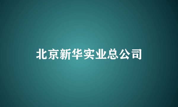 北京新华实业总公司