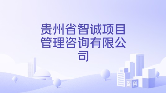 贵州省智诚项目管理咨询有限公司