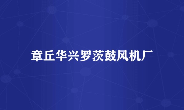 章丘华兴罗茨鼓风机厂