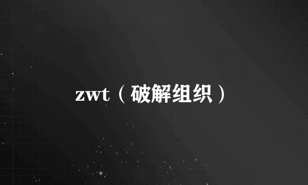 zwt（破解组织）
