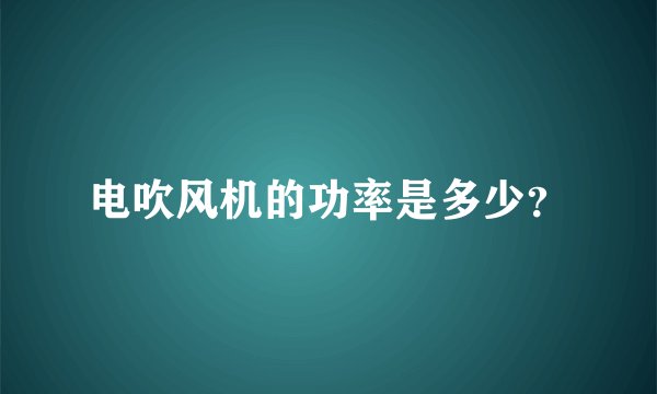电吹风机的功率是多少？