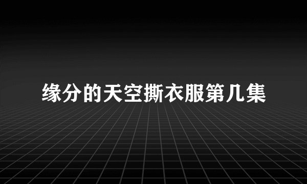 缘分的天空撕衣服第几集