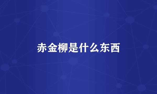 赤金柳是什么东西