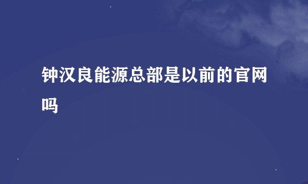 钟汉良能源总部是以前的官网吗