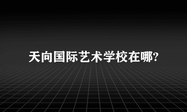 天向国际艺术学校在哪?