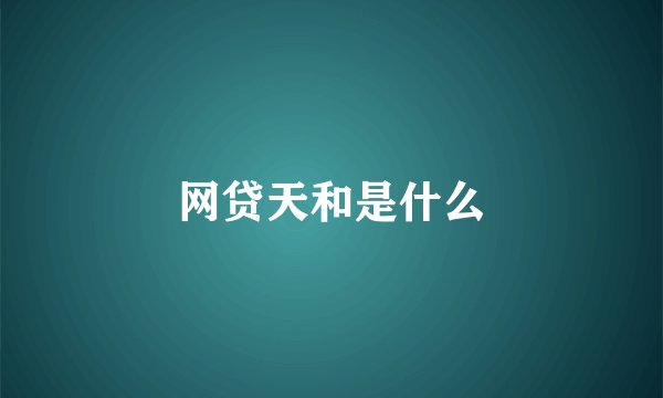 网贷天和是什么