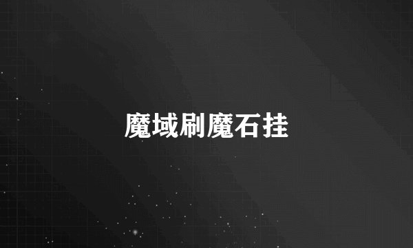魔域刷魔石挂