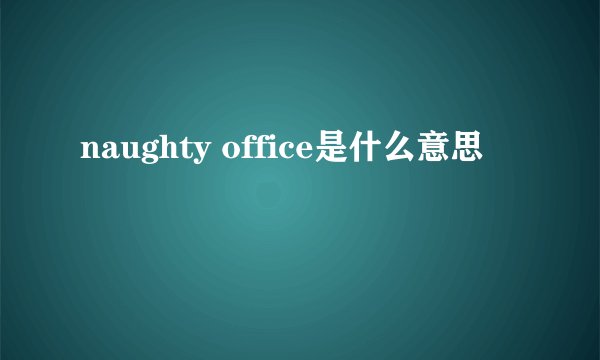 naughty office是什么意思