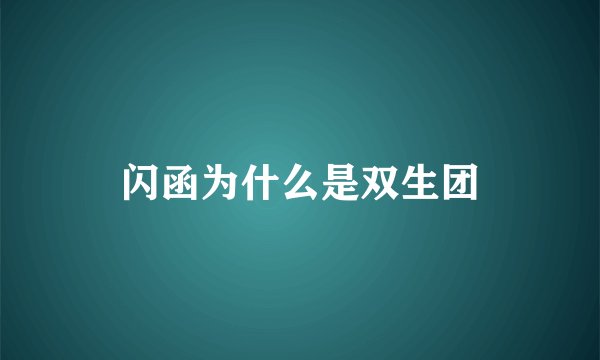 闪函为什么是双生团
