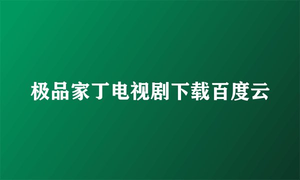 极品家丁电视剧下载百度云