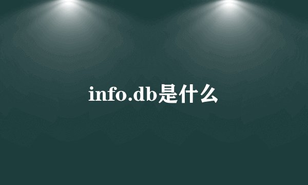 info.db是什么