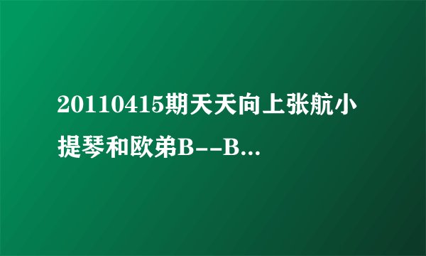 20110415期天天向上张航小提琴和欧弟B--BOX合奏的曲子叫什么吖？？