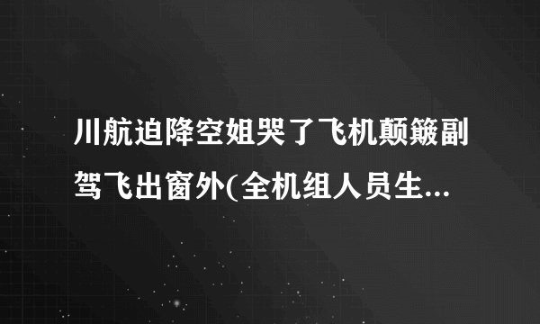 川航迫降空姐哭了飞机颠簸副驾飞出窗外(全机组人员生死攸关)
