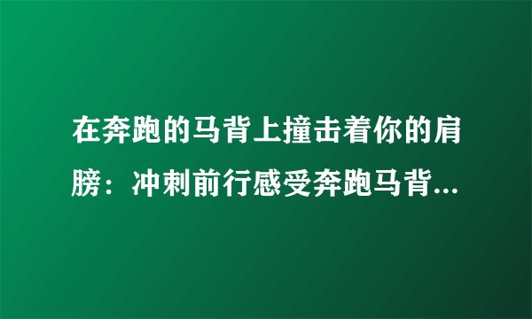 在奔跑的马背上撞击着你的肩膀:冲刺前行感受奔跑马背的刺激!
