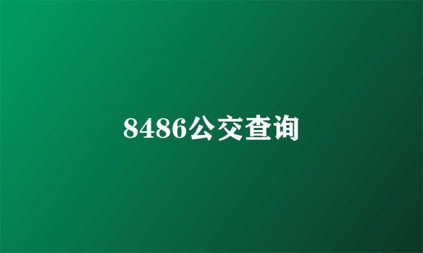 8486公交查询