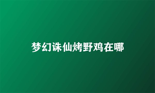 梦幻诛仙烤野鸡在哪