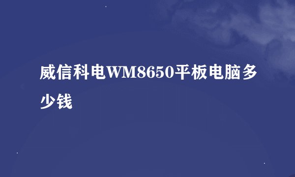 威信科电WM8650平板电脑多少钱