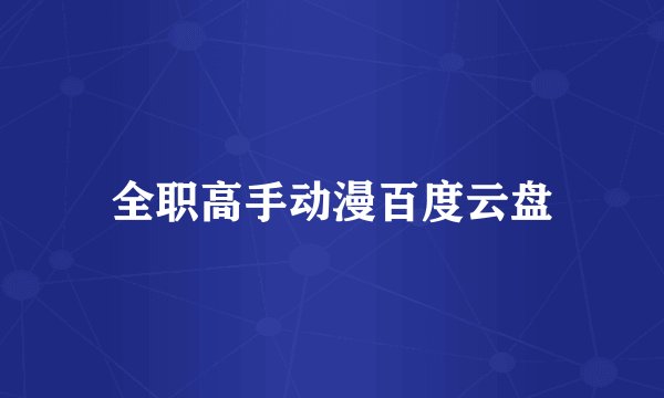 全职高手动漫百度云盘